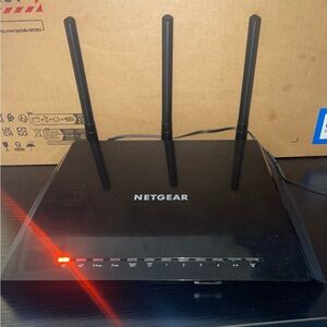NETGEAR Black Wireless Router with LED Indicator
